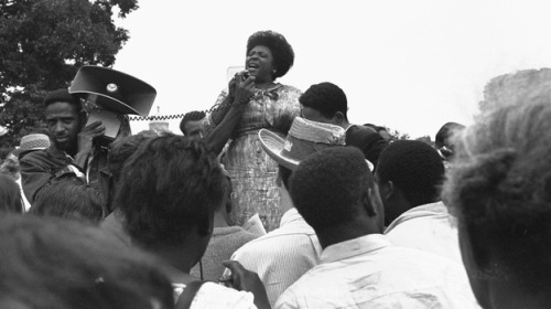 cultureunseen:  Fannie Lou HammerOctober 6, 1917 – March 14, 1977 (age 59)(When we say that they don’t make them like this Sister anymore, OMG!Beaten damn near to death by white men in jail, after being detained on a false charge and she still continued