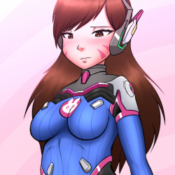 D.Va from Overwatch. Excited to give this game a shot. Definitely  looking forward to doing more pieces featuring the characters from this  game as well. High-res version and PSD available on Patreon.Links: - Patreon - Ekaâ€™s Portal - SFW Art