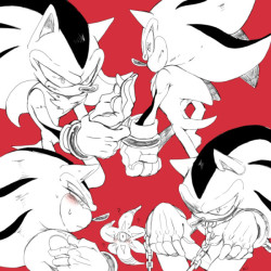 ku-sonicart:  Some sketchs of Shadow.  Extrañe dibujarlo y