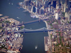magicofnewyork:  Brooklyn Bridge & Manhattan Bridge