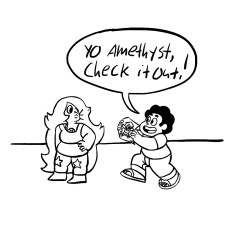 darthjak:  Steven draws a picture of Amethyst! Don’t be harsh