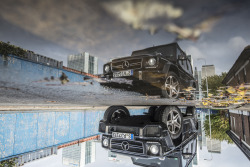 mercedesbenz:  Reflecting about a star. The G 63 AMG in London,