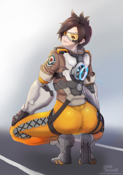 leslyzerosix:    Overwatch-Tracer Tight orange booty :D   PATREON