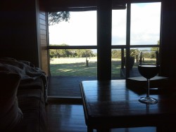Book. Wine. Chocolate. View. Yay!  Now the only thing missing