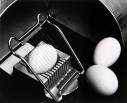 kafkasapartment:Eggs and Slicer, 1950s. Edward Weston. Silver