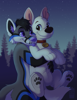 neonslushie:   Commission for Storm Coyfolf featuring his fursona
