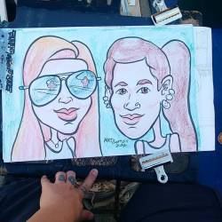 Doing caricatures at Dairy Delight! Ice cream for dinner is what