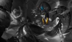 Monochromatic Splash Art: Classic Cassiopeia by AODRG 