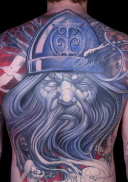 tattotodesing:  Tattoo Viking tattoo on back  - http://goo.gl/qc1u57