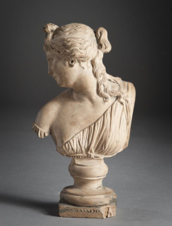 marmarinos:  Neoclassical bust of a woman, signed V. Gallido.