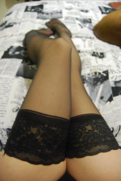 flawlessly-hidden:  I got new thigh highs and I thought I would