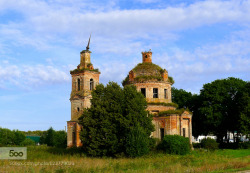 morethanphotography:  Landscape with Storks on church by vladspesivtsev