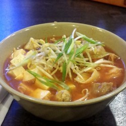 Spicy Kimchi soup. Literally made my day 10X better. #koreanfood