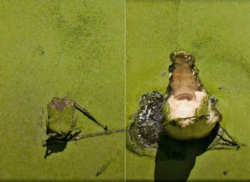 Crocodile attacking drone… Nudes & Noises  