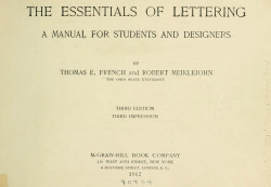 typographybooks:  The Essentials of Lettering: A Manual for Students
