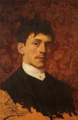 Pedro Ferrer Calatayud (Spanish, 1860-1944), Self-portrait. Oil