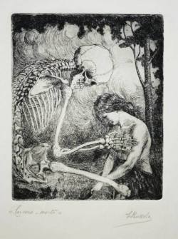 blackpaint20:  Luigi Russolo (1885-1947) Caress, Death, 1908/09