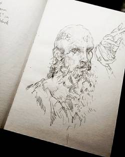 “Everything I do, Ragnar, is for you.” A Floki study in pencil