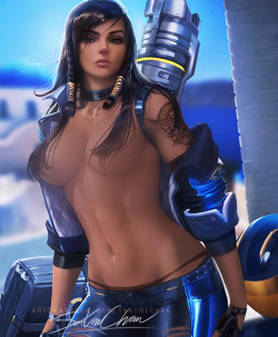 sakimichan:  one of the other variation for pharah ; ) there’s