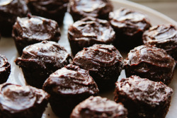 foodopia:  Mini Chocolate Cakes with Salted Chocolate Ganache