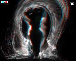 London Andrews / Light Painting Silhouette -Â Anaglyph 3D (red/cyan