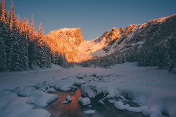 deathmoth:  robsesphoto:  Sunrise at Dream Lake, Colorado  