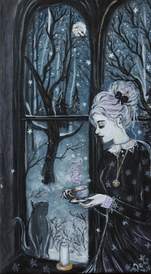 ladytor:  “Making sugarplum tea” painting by: lady viktoria