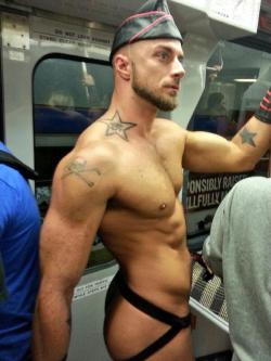jcolterxxx:  Ever been on the subway wearing nothing but a jock
