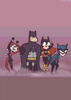 comicheroines:  Batman & His Chicks