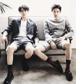 ohxing: Chanyeol and Sehun for Ceci Magazine August Issue