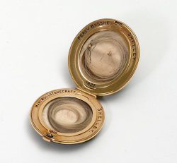 A locket with hair from Mary Shelley and her husband, Percy Bysshe