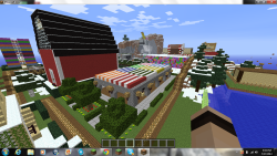 My town of Everdeen <3 The striped roof is the new market!