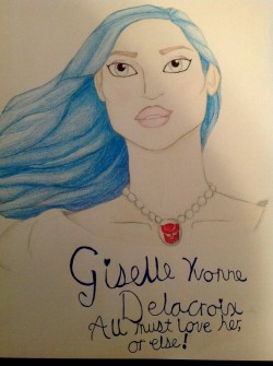 Here is my drawing of the gloriously awful mary sue Giselle Yvonne