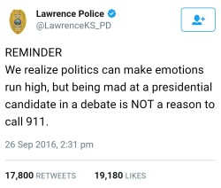 kaylawoloszyn:  This is an actual tweet, from an actual police