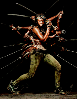 sassy-but-fab:  Entertainment Weekly cover shoot with Michonne
