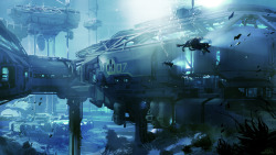 sparth:  Halo 5 concepts for the underwater arena map.