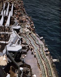 sailnavy:    USS New Mexico’s 14-inch projectiles on starboard