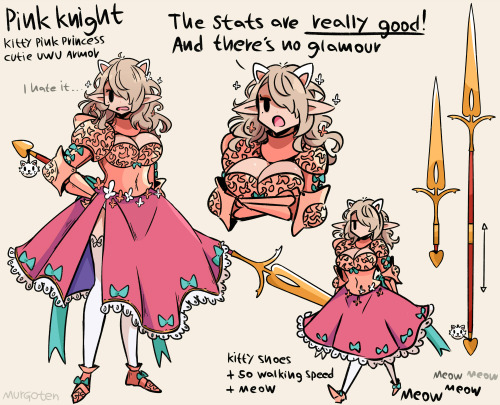 murgoten:   Pink Knight. She doesn’t her armor  