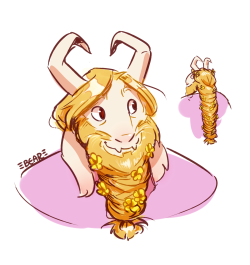 tateratots:  Au where Asgore has long Rapunzel braids. 