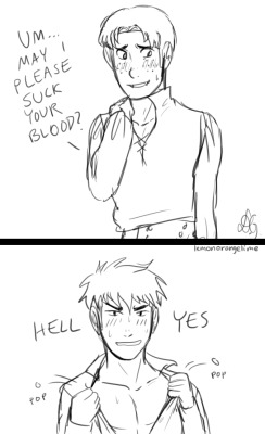 lemonorangelime:  Twitter doodles of precious vampire Marco that