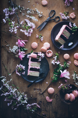 lindalomelino:  Neapolitan cake with macarons. Recipe here.