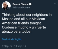 ramenuzumaki:  ¡Gracias Presidente Obama! As Mexican I really