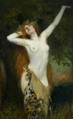 chrestomatheia:  Ferdinand Leeke (1859-1923), Bacchant.  I often