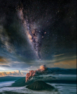 the-wolf-and-moon: Milky Way Over Mount Bromo Meet me in that