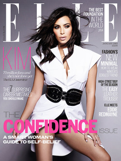 lovekardashian:  Kim Kardashian covers Elle UK January 2015 