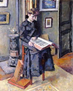 colourthysoul:  Charles Guérin - Girl reading a book (1906)