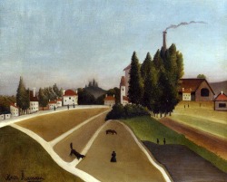 Henri Rousseau (Laval 1844 - Paris 1910); Landscape with factory,