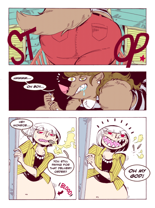 feistydelights:  So a comic idea that I had originally planned for 4/20 last month is getting released today on 5/20 hahahaha. The whole “weed = munchies” gag for a vore-themed blog seemed just too good to pass up. I was trying to go for