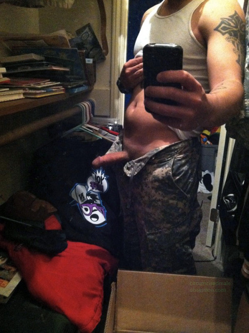 thecircumcisedmaleobsession:  22 year old straight Army guy from Houston, TX He was DTF and wanted to reallllllly bad! I woulda loved this papi to fuck my mouth and teach me a lesson. ;)