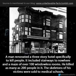 hierarchical-aestheticism:   H.H. HOLMES The perfect horror movie